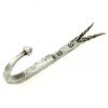 Hand Forged Horn Coat Hook in Pewter