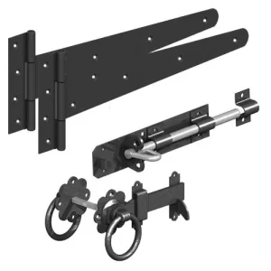 Medium 18" Tee Hinge Black Single Gate 10 Pack
