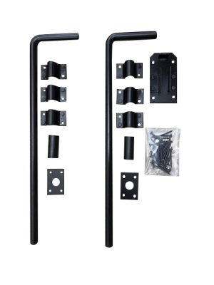 Pack of 2 Black 600mm (24") Drop Bolts and fixings