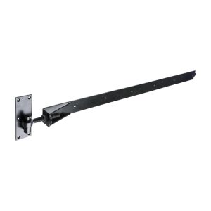BLACK 1200mm (48 inch) Adjustable Hook & Band Hinges PER PAIR complete with fixings