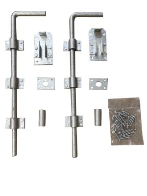 Pack of 2 GALV 600mm (24") Drop Bolts including fixings