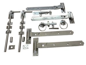 Double Gate Stainless Steel 36" (900mm) Cranked Hinge Kit by GateFix