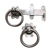 Heavy 8" (200mm) Plain Handle Ring Latch in Galvanised
