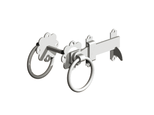 10 x Galvanised 6" Plain Handle Ring Latch