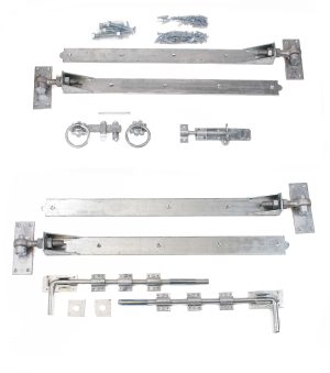 Heavy Duty (Wide Pattern) Galvanised Double Gate 48" (1200mm) Adjustable Hinge Kit