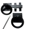 Lulworth Handle 6" Ring Latch Black by heatnhand