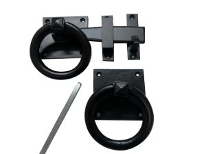 Lulworth Handle 6" Ring Latch Black by heatnhand