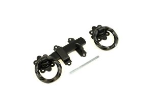 BLACK 6" (150mm) Twisted Handle Ring Latch