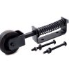 Heavy Duty Gate Wheel Spring loaded Black