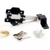 KEYED ALIKE Single Locking Long Throw Gate Lock for 2 3/4″ (70mm) Gates with Marine Grade Stainless Steel Bolt