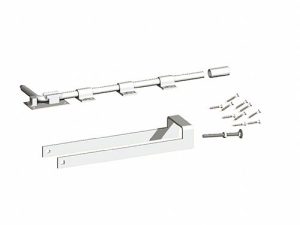 Double Gate Fastener Set in Black or Galvanised for 3" gates