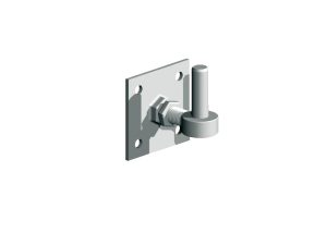 Adjustable Hook on 4"X4" plate black